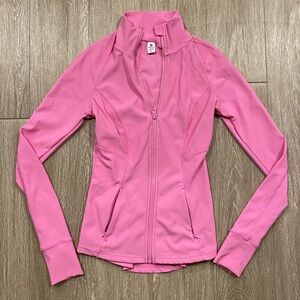 Active Fitted Pink Zip Up Jacket